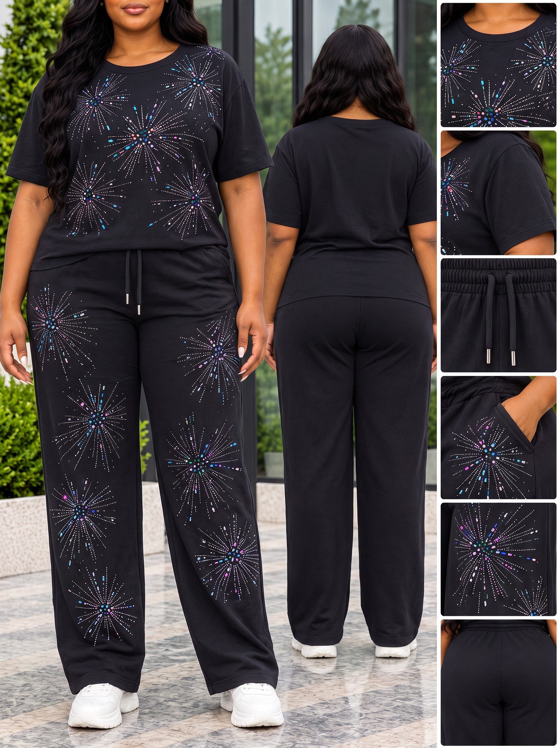 Multicolor Starburst 2 Piece Set