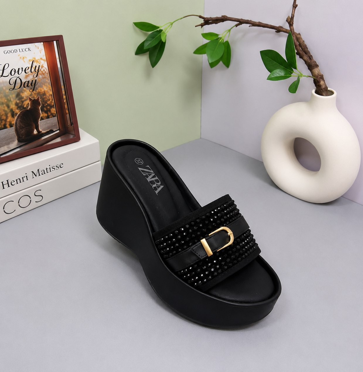 ZABA STUDDED WEDGE