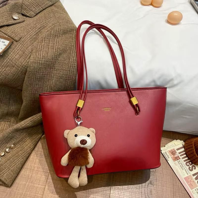 PLAIN LEATHER TOTE
